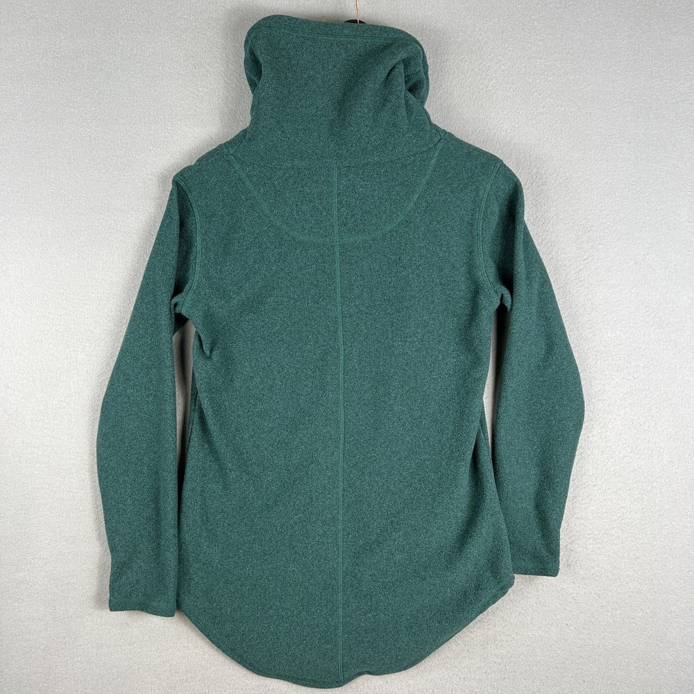 Deso Cowl Neck Fleece Puilover Womans Medium Green Gorpcore Warm Pockets USA - Picture 4 of 8